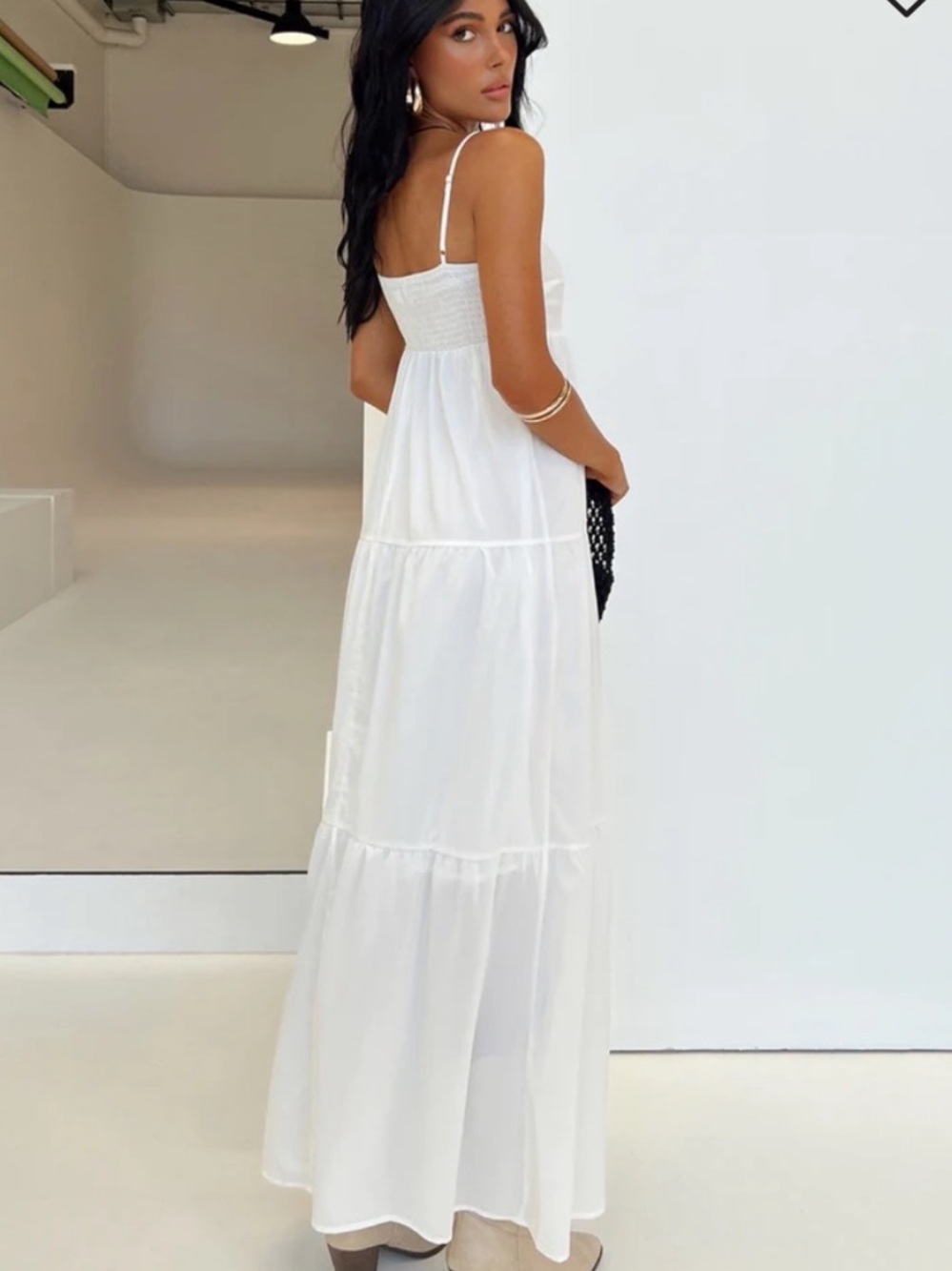 Princess Polly Warrego Maxi Dress in White Size 4 New with tag - Picture 4 of 11